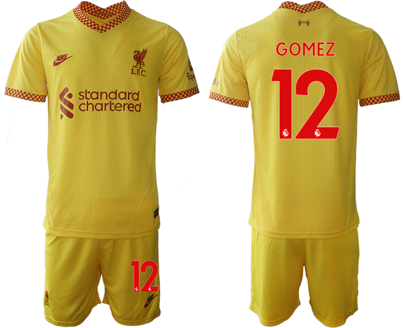 Men 2021-2022 Club Liverpool Second away yellow #12 Soccer Jersey->liverpool jersey->Soccer Club Jersey